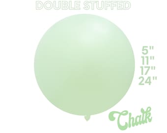 Chalk Mildly Mint | DOUBLE STUFF Matte Pastel Lime Green Latex Balloons | Elegant Party Decor for Balloon Garlands and Bouquets