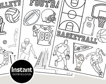 Dibujos para colorear de deportes para niños (Descarga imprimible)