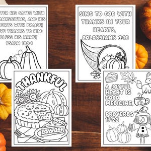 Thankful Fall Coloring Pages, Scripture Themed Fall Coloring Sheets ...