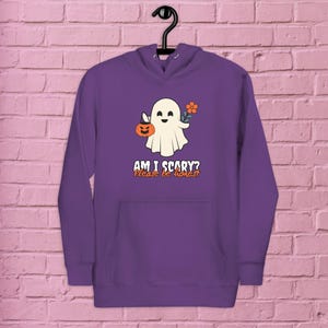 Unisex Halloween Hoodie &quot;Am ich beängstigend? Bitte seien Sie ehrlich&quot; Weiches süßes Sweatshirt, lustiger Satz Hoodie, lustiges Halloween Geschenk