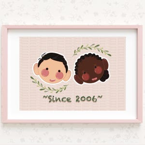 Valentine’s Day gift. Portrait,Cute couple portrait, portrait, couple portrait, family portrait, pet portrait, custom couple portrait.