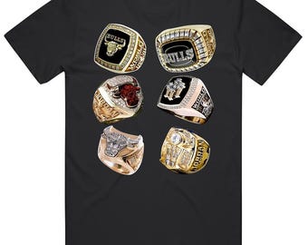 Michael Jordan Six Rings Chicago Basketball Dynasty Legend T Shirt
