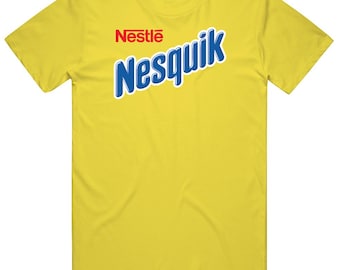 Nestle Nesquick Food  1 Retro Vintage Daisy Yellow Cotton T Shirt