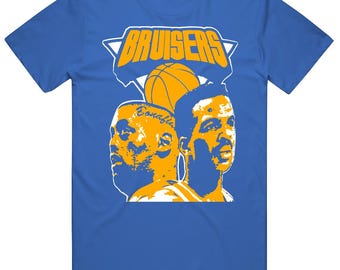 New York Bruisers Charles Oakley Anthony Mason T Shirt