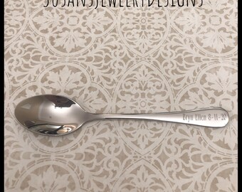 Gegraveerde Baby Lepel Etsy
