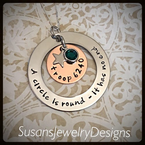 Girl Scout Necklace Girl Scout Jewelrygirl Scout Etsy