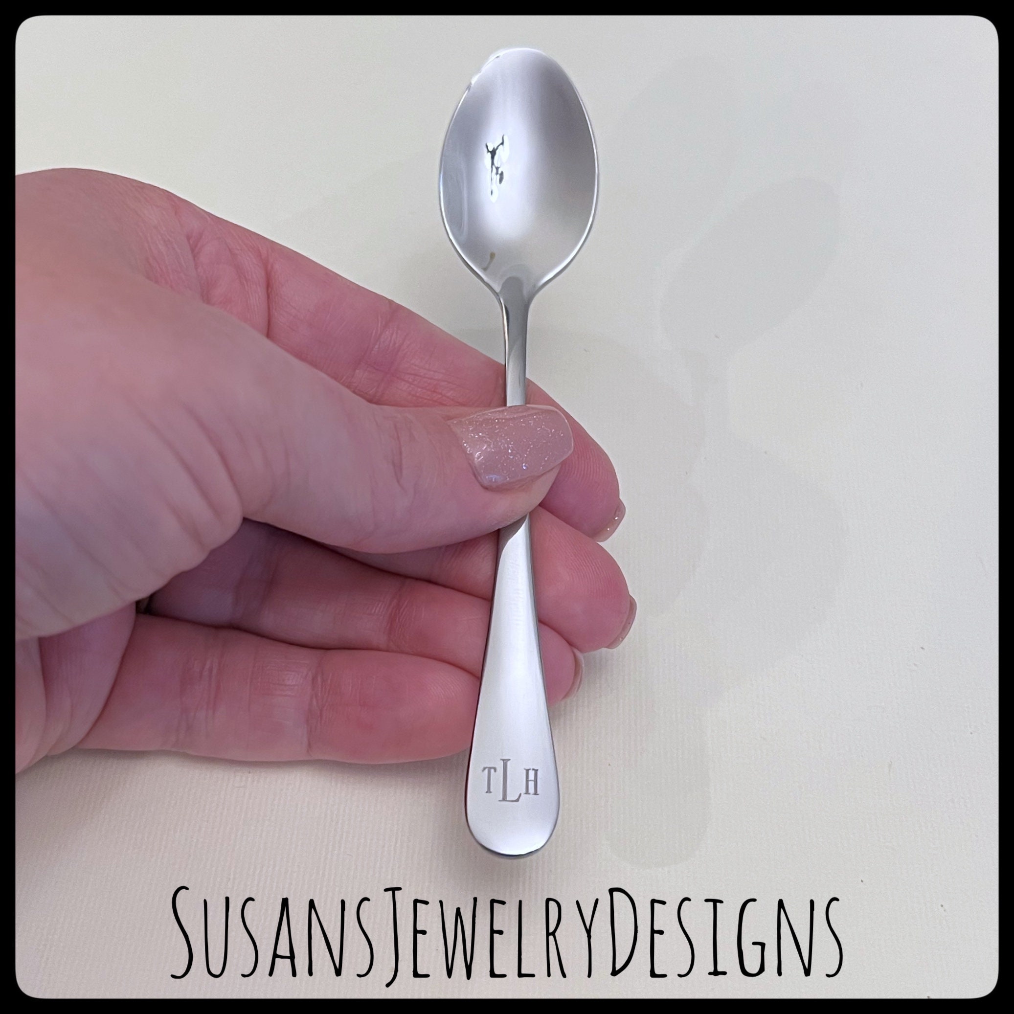 Spoon Lettering Custom Engraved Baby Spoon, Baby Shower Present, Monogrammed, New Mom ...