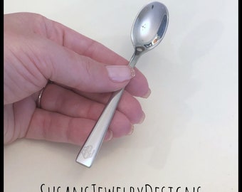 Engraved baby spoon, monogram baby shower gift, stainless steel, new mom gift, initial monogrammed spoon, letter spoon, unisex, initials