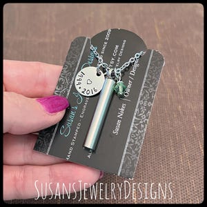 Custom cylinder urn necklace, brushed stainless urn, memorial necklace, cremation jewelry, initial urn, ash holder, sympathy gift, baby loss