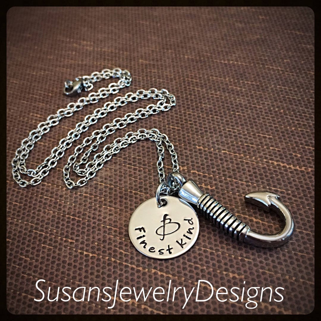 Custom Fish Hook Urn Necklace, Stainless Urn, Memorial, Cremation