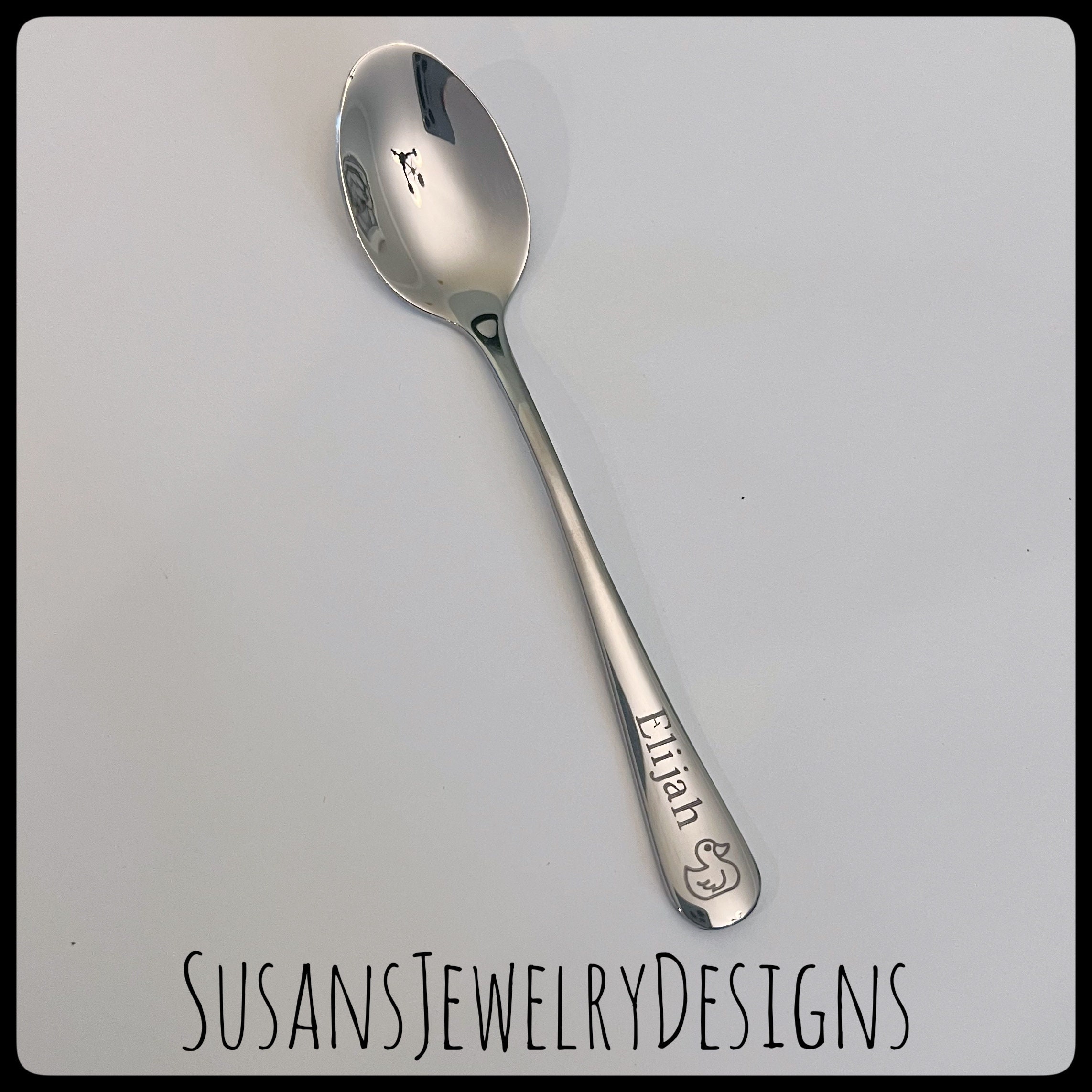 Personalized Baby Spoon - Engraved Name Date - Choose Pink, Purple, Blue,  Green - BPA Free - Heat Sensitive - Baby Shower Gift - DGR-SP