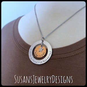 A circle is round necklace, troop necklace, bridging necklace, scout jewelry, troop leader gift, gift for scout, personalized jewelry