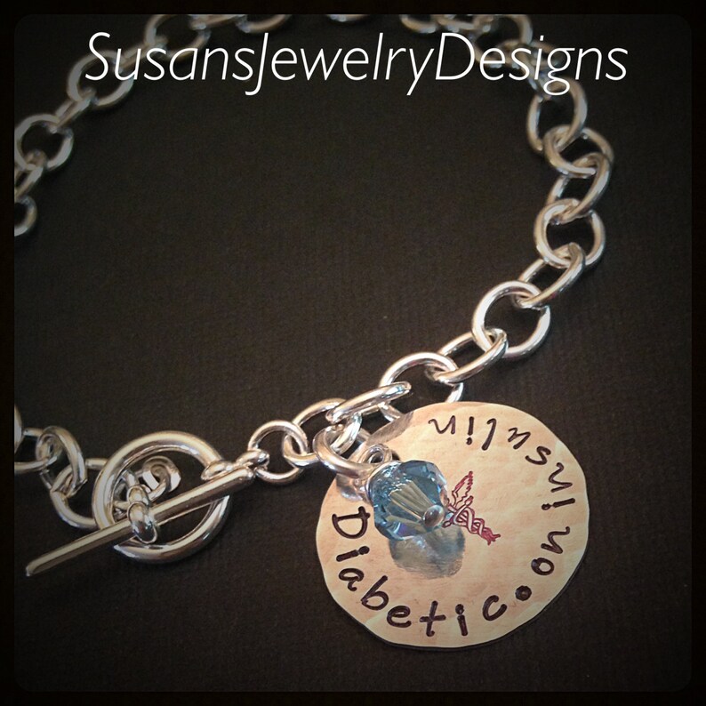 diabetic jewelry sterling silver medical Custom medical alert toggle bracelet medical ID bracelet personalized medical identification