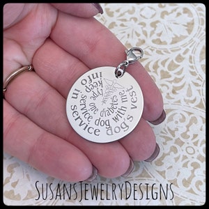 Engraved medical alert clip on charm, stainless steel, medical identification, personalized wording, medical id, unisex, man woman boy girl
