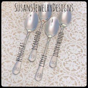 Engraved birth flower baby spoon, monogram baby shower gift, stainless steel, new mom, initial monogrammed, unisex, mom gift, personalized image 7