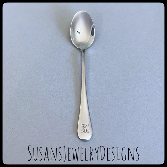 Engraved Baby Spoon Monogram Baby Shower Gift Stainless Steel
