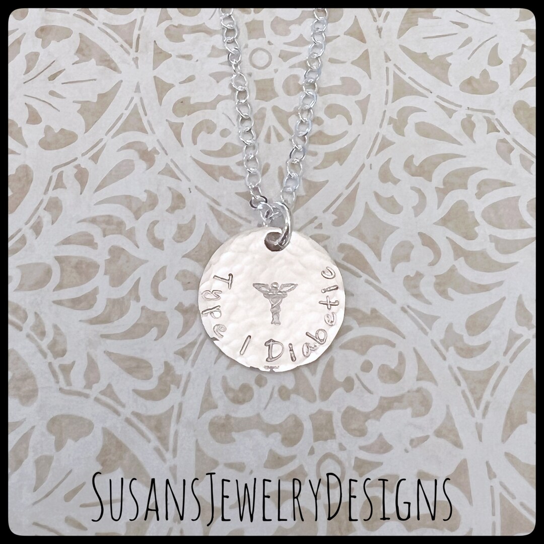 Custom Stamped Medical Alert Necklace, Med ID, Sterling Silver ...