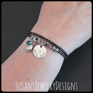 Tiny teardrop urn bracelet, stainless steel, custom wording, leather memorial, cremation jewelry personalized keepsake, ash capsule pet loss