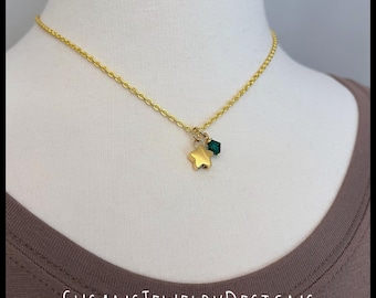 Tiny star urn necklace, gold stainless steel, custom memorial, cremation jewelry, personalized keepsake, ash holder, pet baby mom, capsule