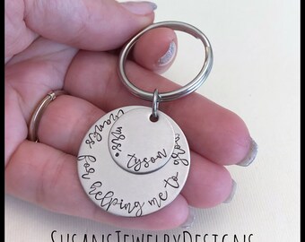 Custom teacher keychain, personalized jewelry, gift for teacher, teacher appreciation gifts, thank you, unisex, key chain, stainless steel