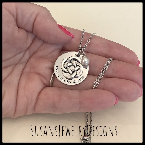 Mo anam cara necklace, Celtic jewelry, stainless steel pendant, Celtic knot necklace, Irish jewelry, anam cara, anam cara gifts, soul friend