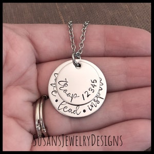 Love lead inspire necklace, troop necklace, bridging necklace, scout jewelry, troop leader gift, gift for scout, personalized jewelry, pack