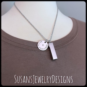Rectangle bar urn necklace, stainless steel, cremate memorial, cremation jewelry, personalized keepsake, ash holder, pet loss, mom dad urn
