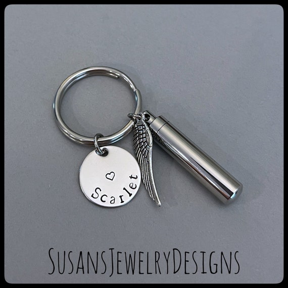 Aluminum Pill Shape ID Holder Keychain - Silver Metal Case For Emergency Info