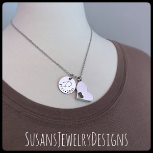 Custom heart urn necklace, stainless steel, memorial, cremation jewelry, personalized keepsake, ash holder, urn charm, mom dad urn, cremate