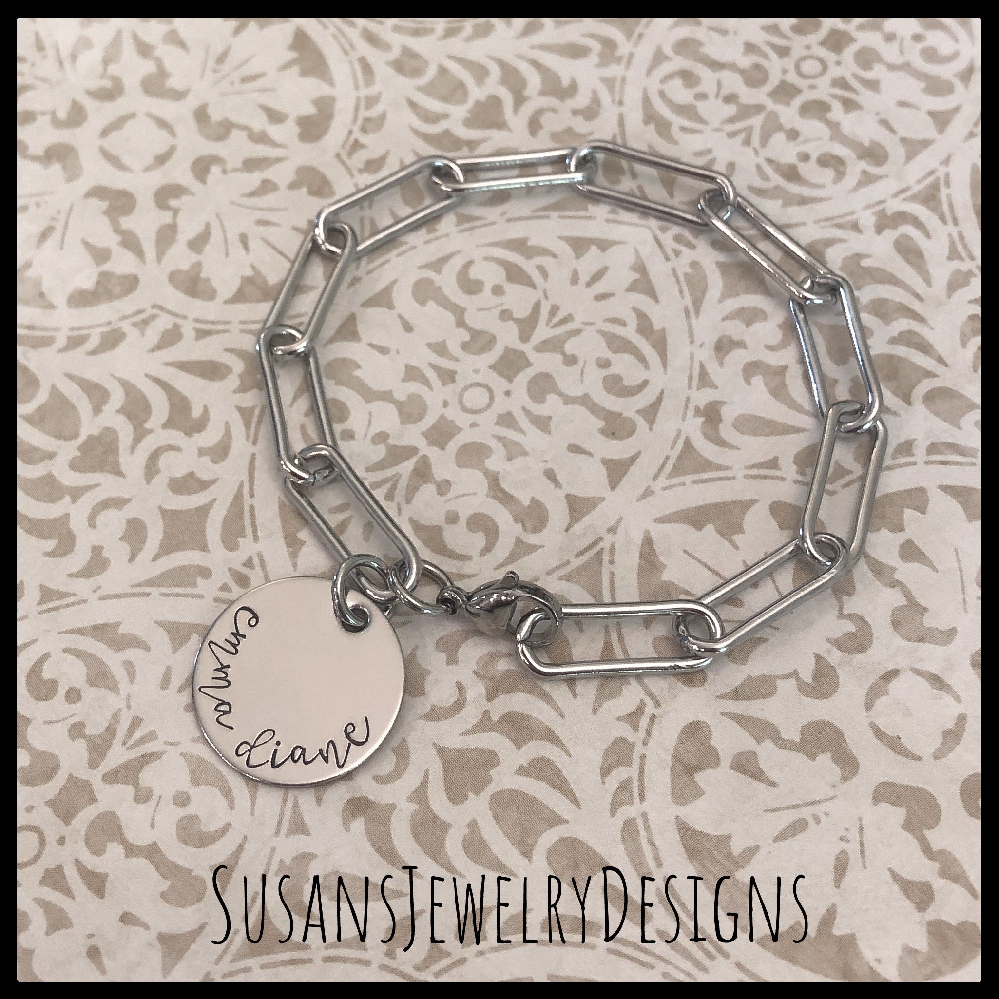 HEIDIJHALE Engraved Chain-Link Bracelet