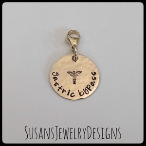 Custom medical alert clip on charm, yellow gold medical alert ID, medical identification, personalized jewelry, easily add to your jewelry