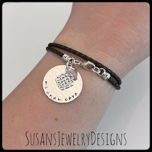 Custom mo anam cara bracelet, Celtic jewelry, leather band bracelet, Celtic knot, Irish jewelry, anam cara gifts, my soul friend, Ireland