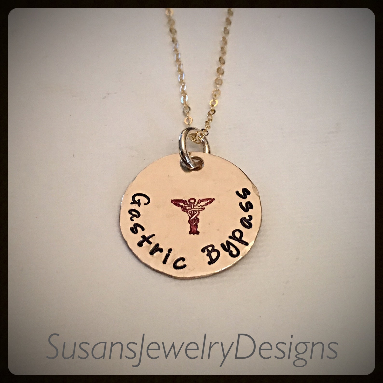 Custom Medical Alert Necklace Medical ID Necklace Gold Etsy UK