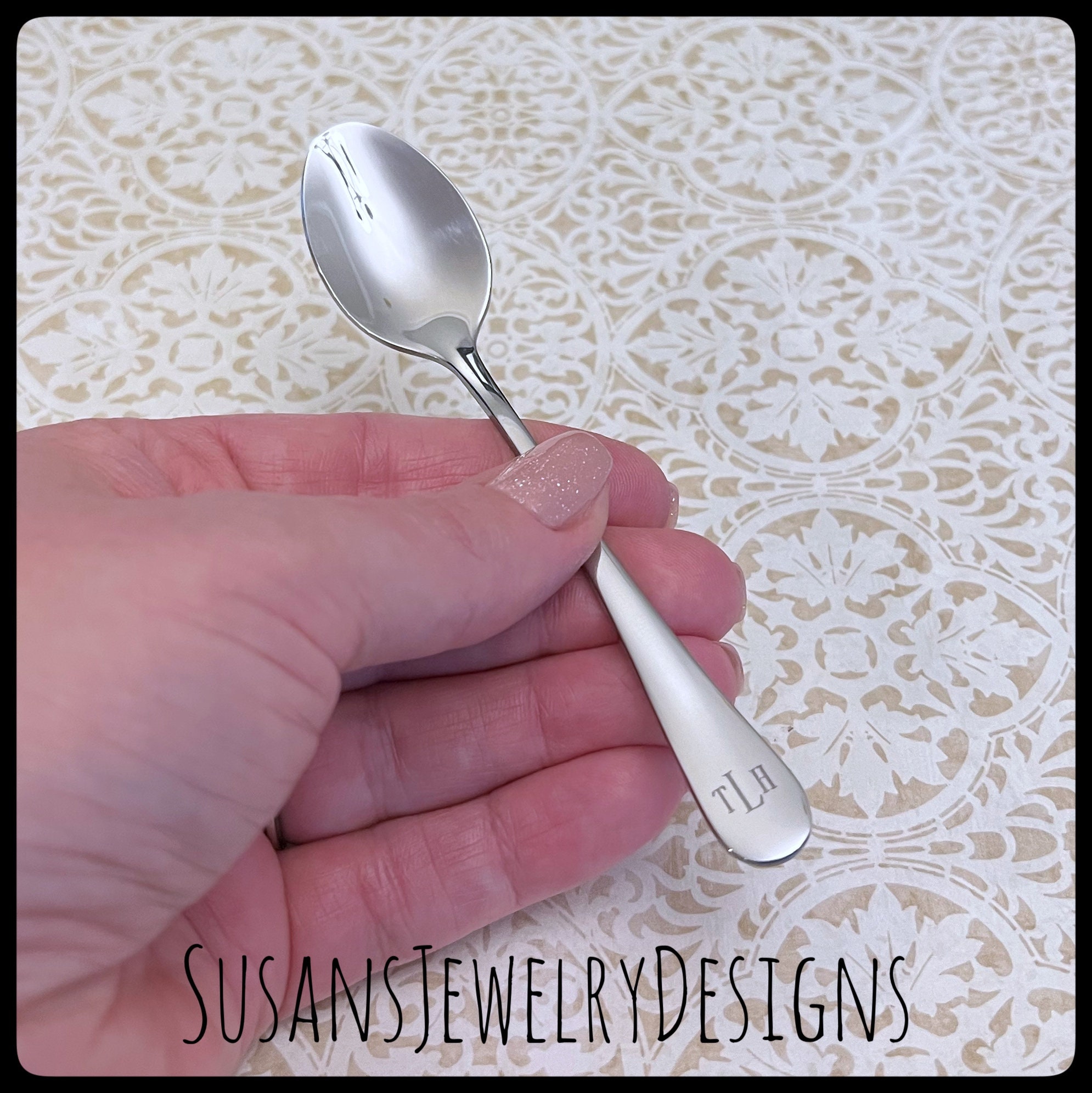 Spoon Lettering Custom Engraved Baby Spoon, Baby Shower Present, Monogrammed, New Mom ...