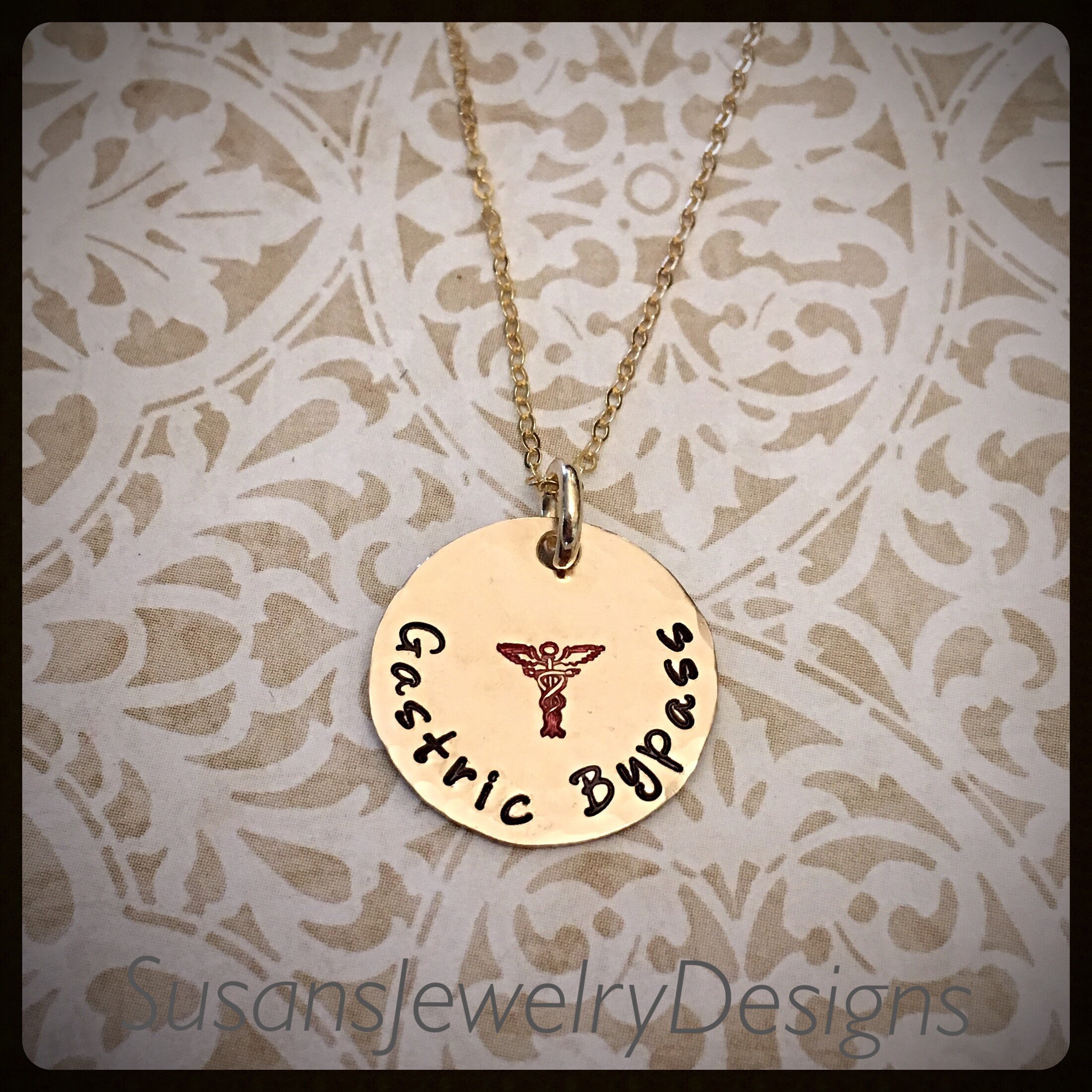 Custom Medical Alert Necklace Medical ID Necklace Gold Etsy UK