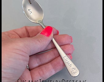 Engraved baby spoon with duck, personalized gift, baby shower new mom name and date, new baby, rubber duck bath time, silver stainless steel