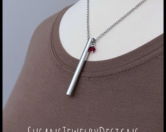 Custom urn necklace, stainless steel, memorial, cremation jewelry, personalized keepsake, human ashes, cremate ash holder, mom dad pet urn
