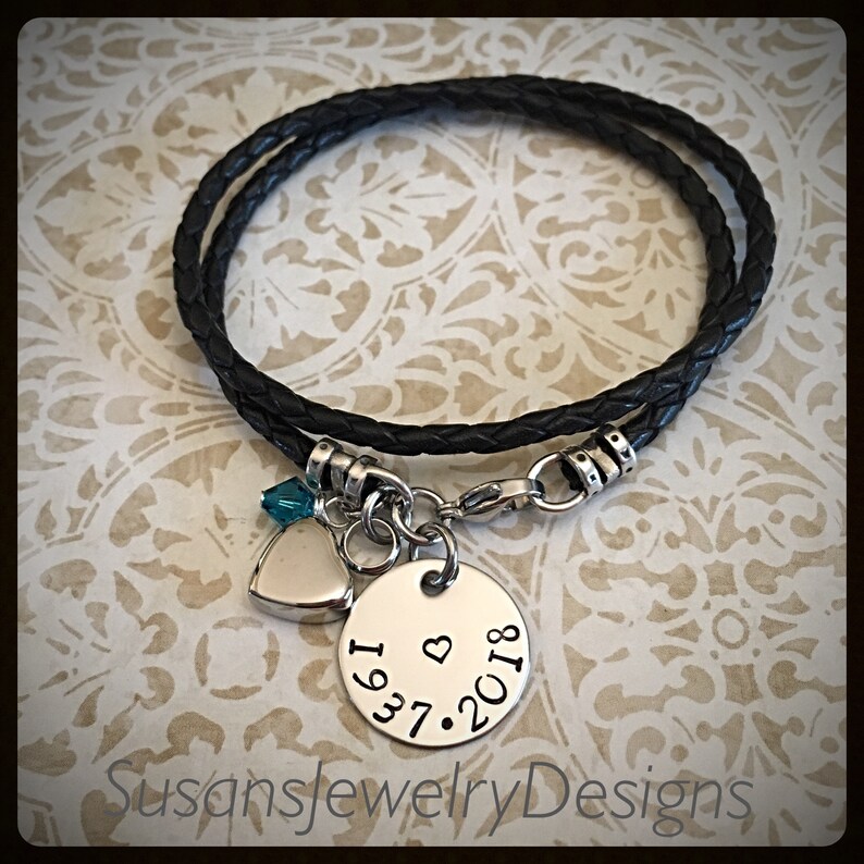 stainless urn memorial leather bracelet personalized keepsake loss ash holder Custom heart urn bracelet mom dad urn cremation jewelry