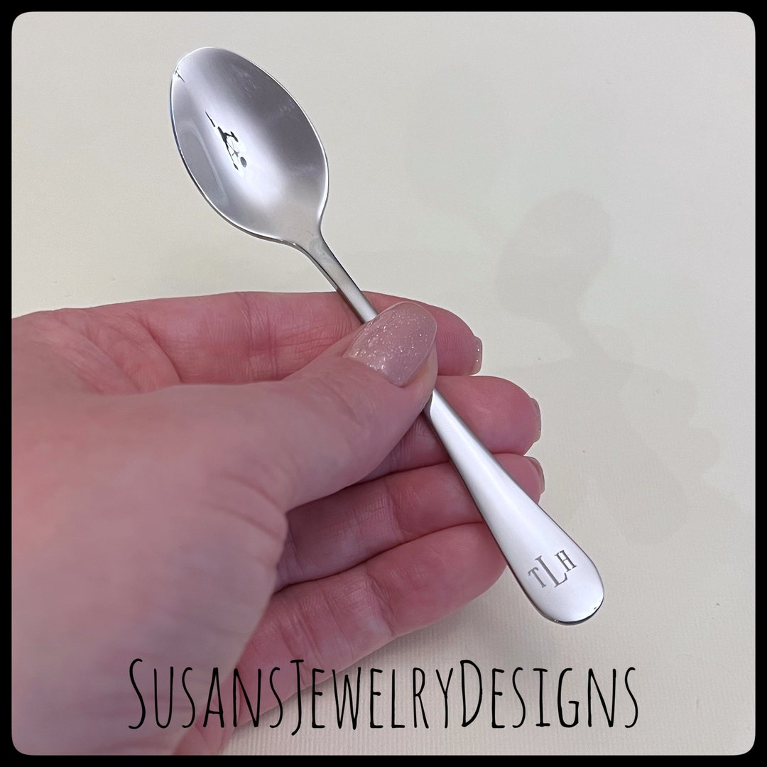 Spoon Lettering Custom Engraved Baby Spoon, Baby Shower Present, Monogrammed, New Mom ...
