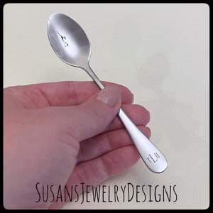 Engraved baby spoon, baby shower gift, roman monogram, new baby, niece nephew, grandchild, boy girl, initial letter, personalized lettering