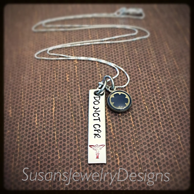 Custom Medical Alert Necklace Medical ID Stainless Steel Etsy