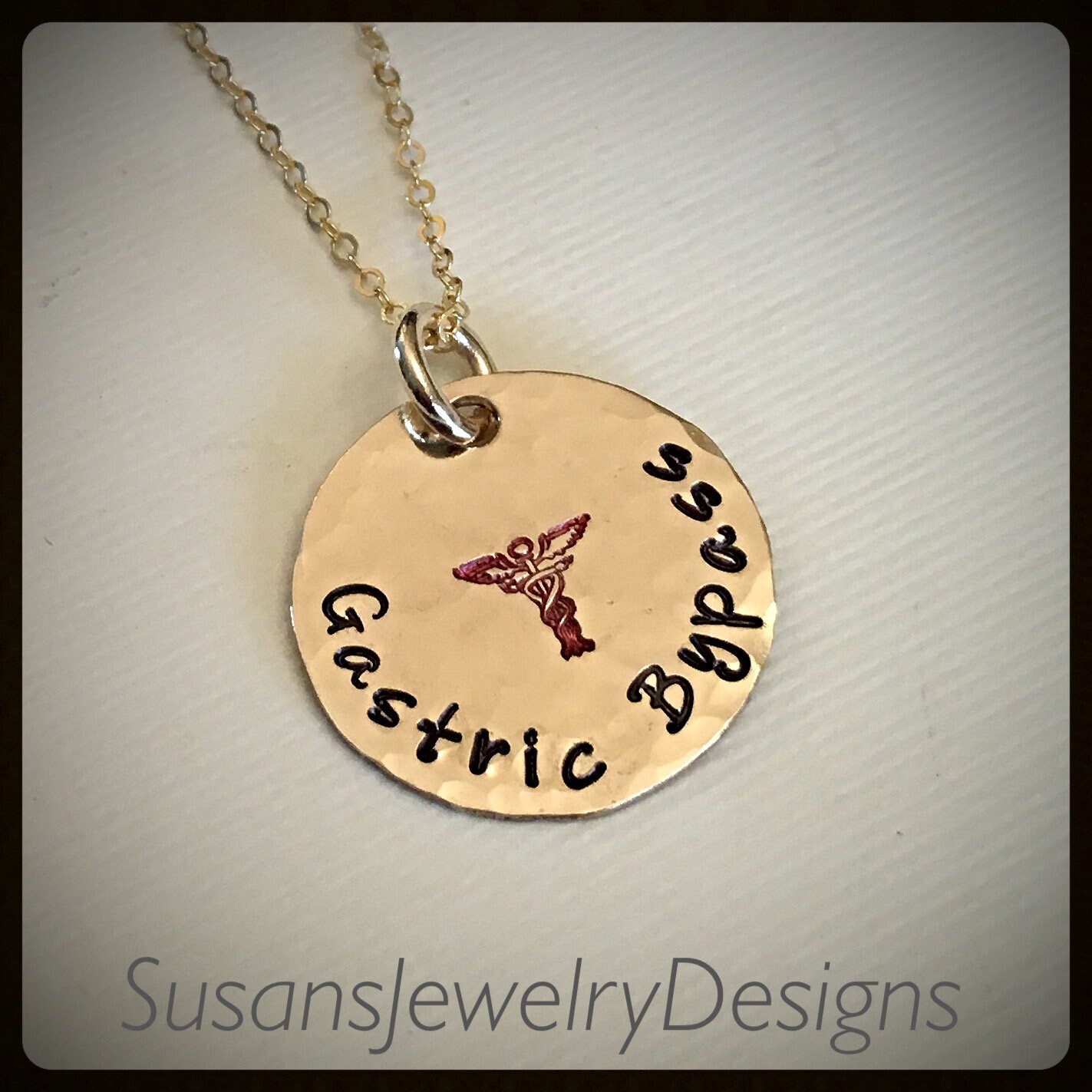 Custom medical alert necklace medical ID necklace gold Etsy