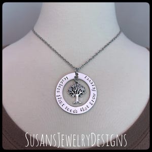 Teacher necklace, gift for teacher, custom teacher jewelry gift, teacher appreciation gifts, teacher thank you gift, teachers plant seeds