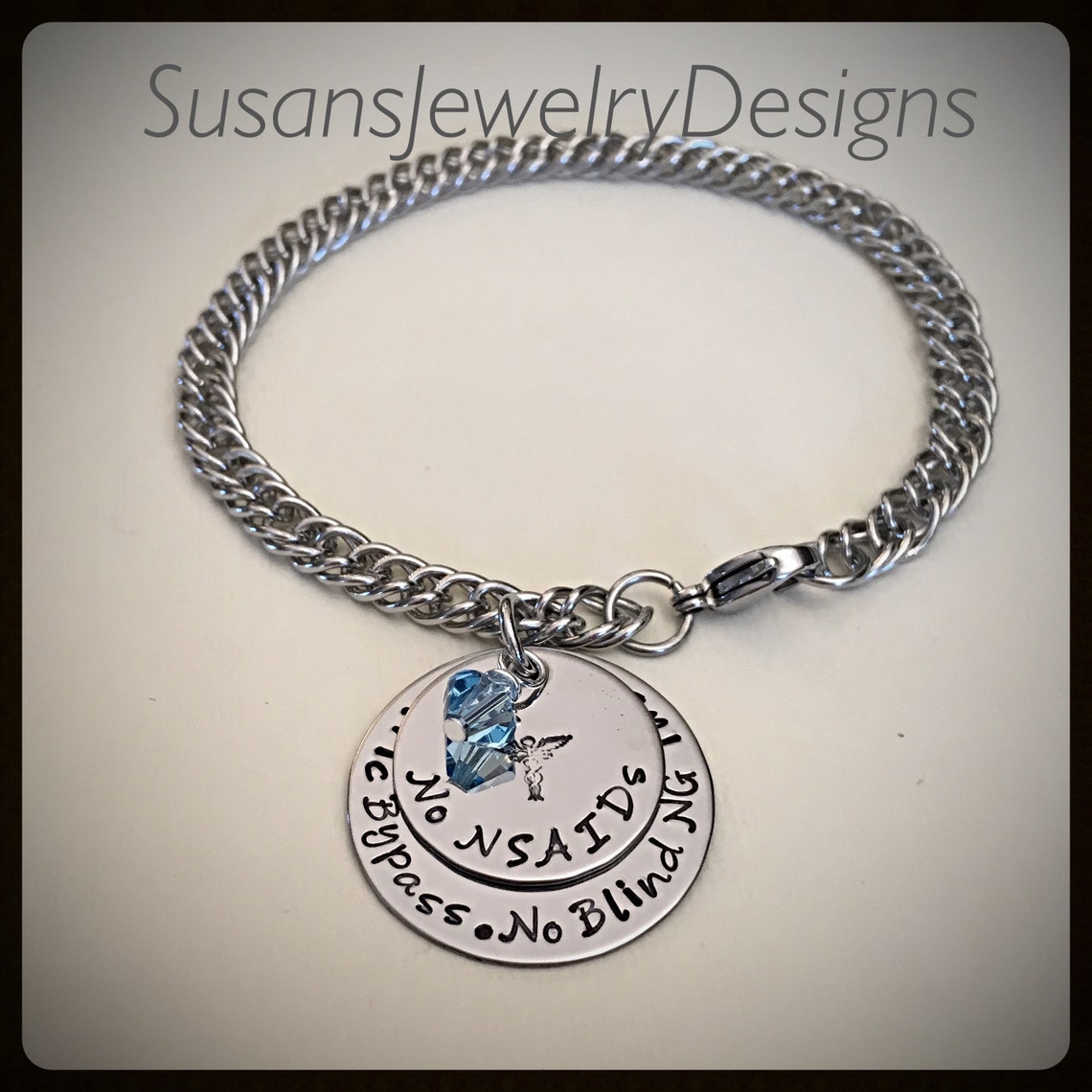 Custom Medical Alert Bracelet Medical ID Bracelet Stainless Etsy