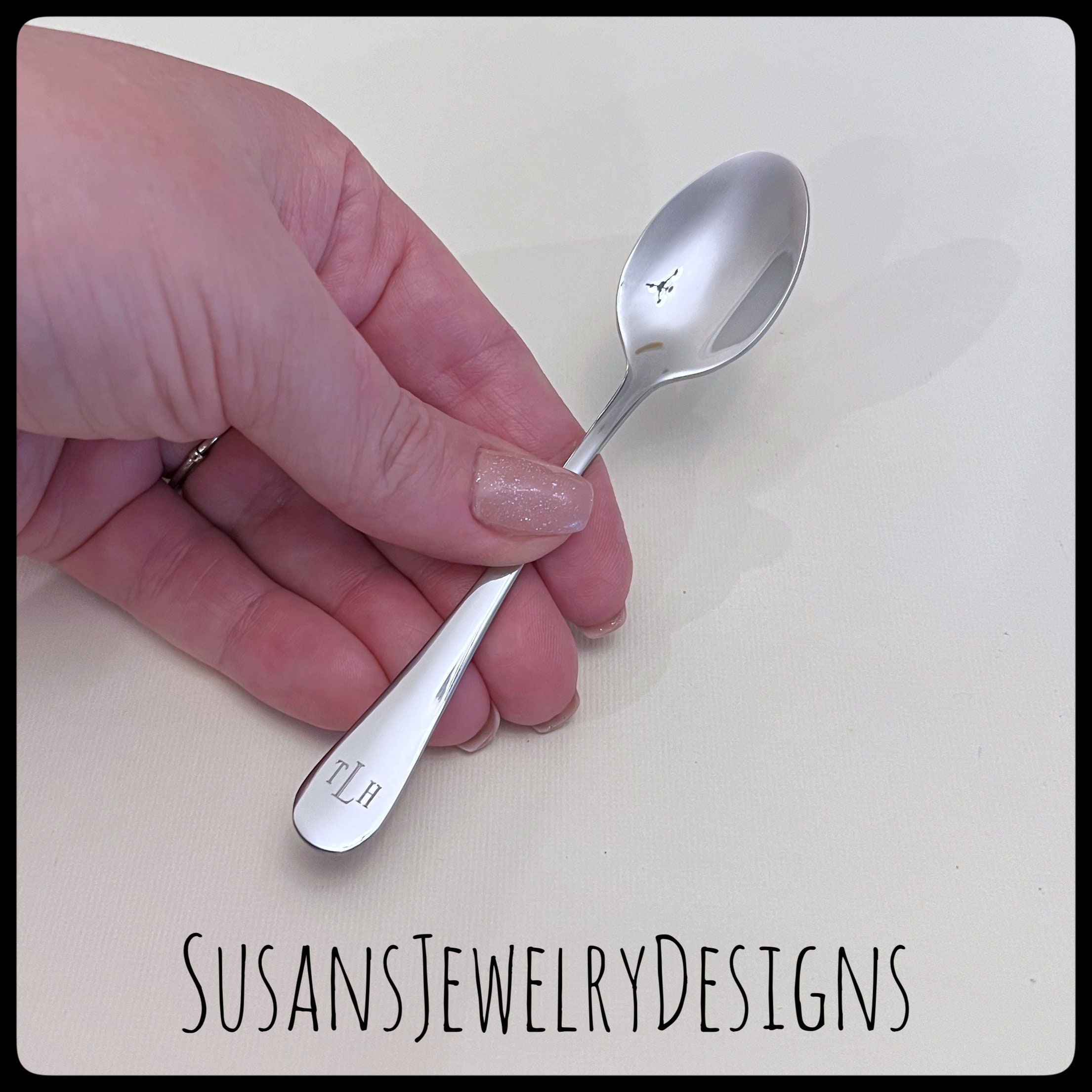 Spoon Lettering Custom Engraved Baby Spoon, Baby Shower Present, Monogrammed, New Mom ...