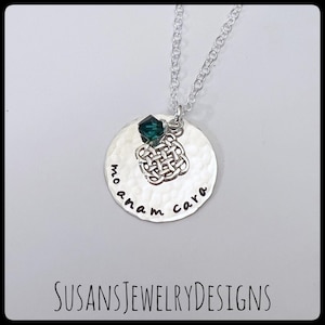 Mo anam cara necklace, Celtic jewelry, sterling silver pendant, Celtic knot necklace, Irish jewelry, anam cara, anam cara gifts, soul friend