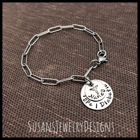 Sterling Silver Medical Alert Bracelet with Paperclip Chain | Medallion Style Engraved ID | Charmed Medical Jewelry