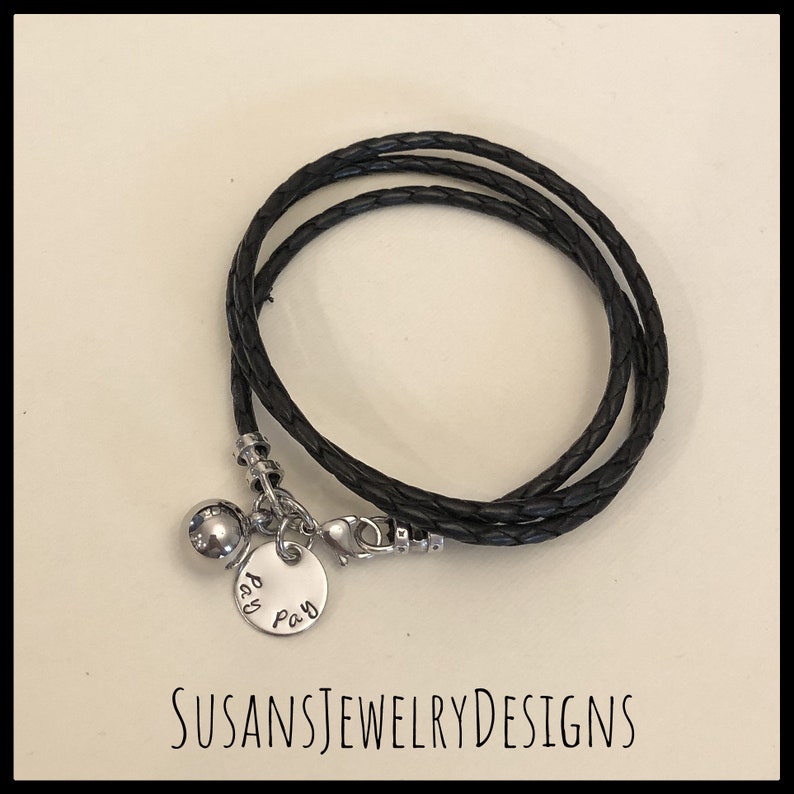 Custom ball urn bracelet, stainless steel, custom wording, leather memorial, cremation jewelry, personalized keepsake, ash capsule, pet loss image 3