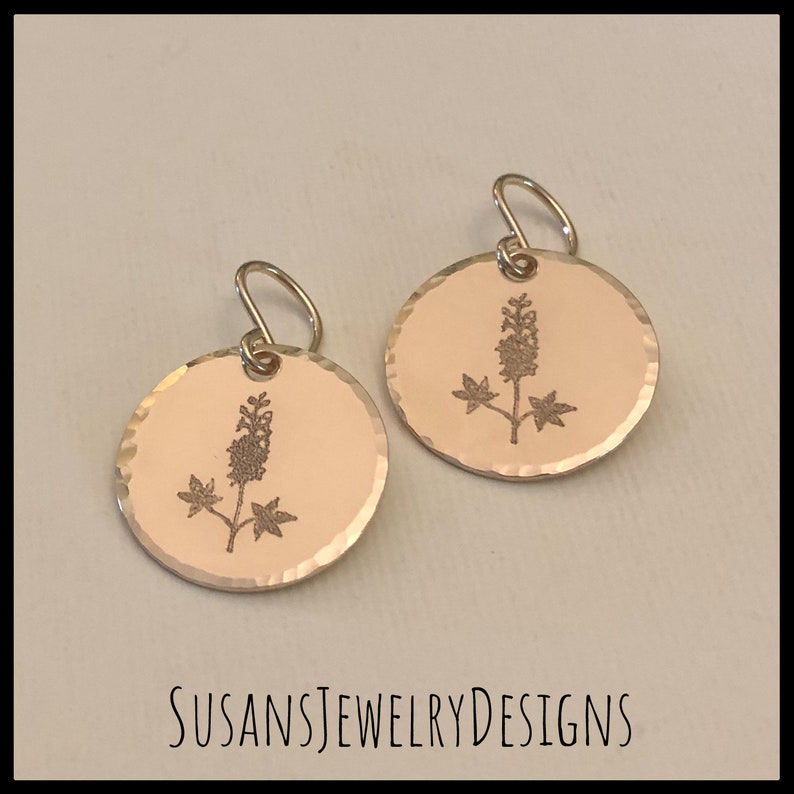 Birth Month Flower Earrings Gold Filled Jewelry Wildflower - Etsy