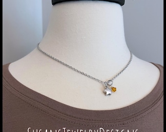 Custom tiny star urn necklace, stainless steel, custom memorial, cremation jewelry, personalized keepsake, ash holder, pet baby mom loss